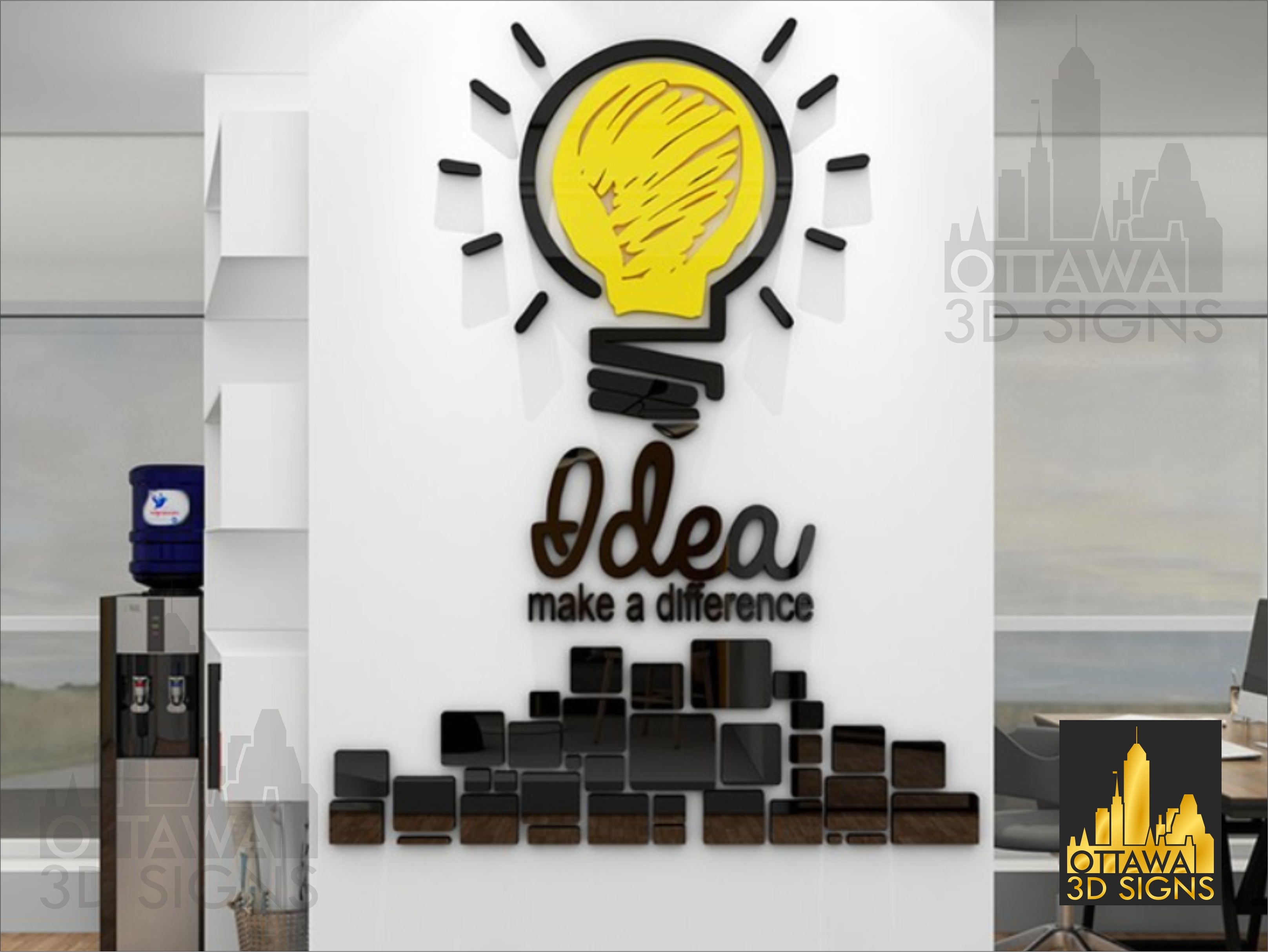 Laser Cut Acrylic 3D Sign