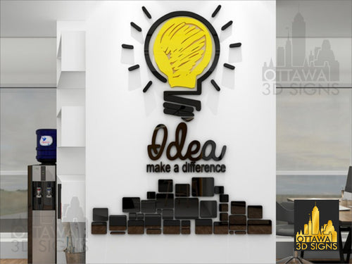 Laser Cut Acrylic 3D Sign
